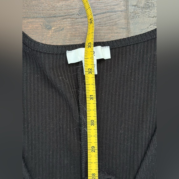 BP Nordstrom Womens Ribbed
Knit Mini Dress lettuce EDGES
Tied SZ LG BLACK - Picture 4 of 12